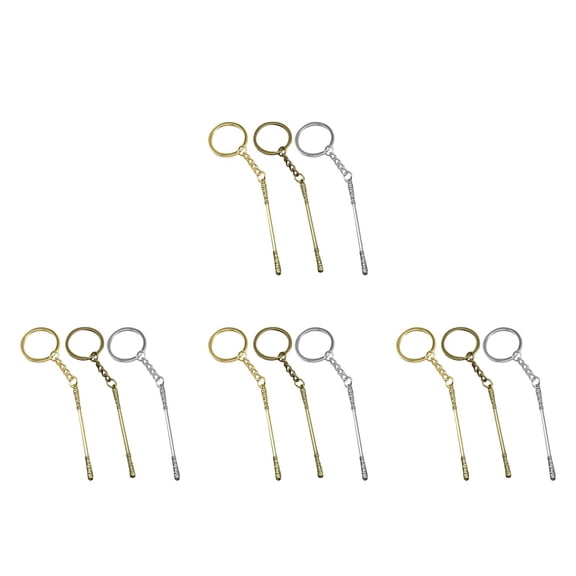Masteelf 12 pcs Bang Keychains Metal Keychain Pendants For Car Keys Stylish Bag Hanging Decoration Party Favors Kids Party Favors Backpack Keychains