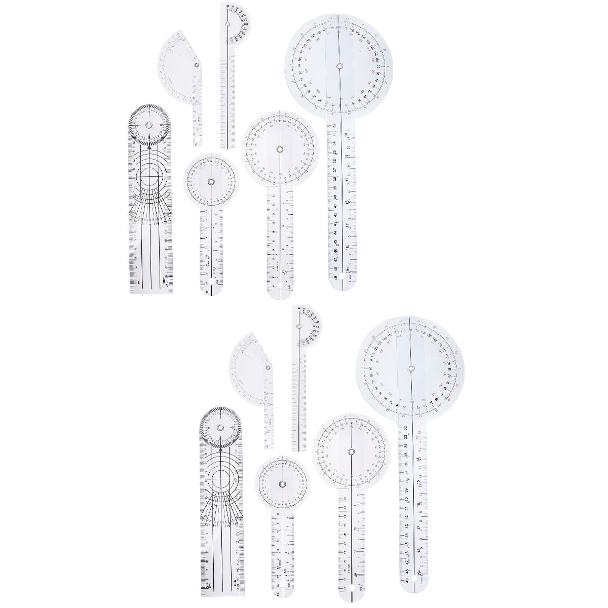 Masteelf 12 pcs Physical Therapy Goniometer Angle Ruler Protractor ...