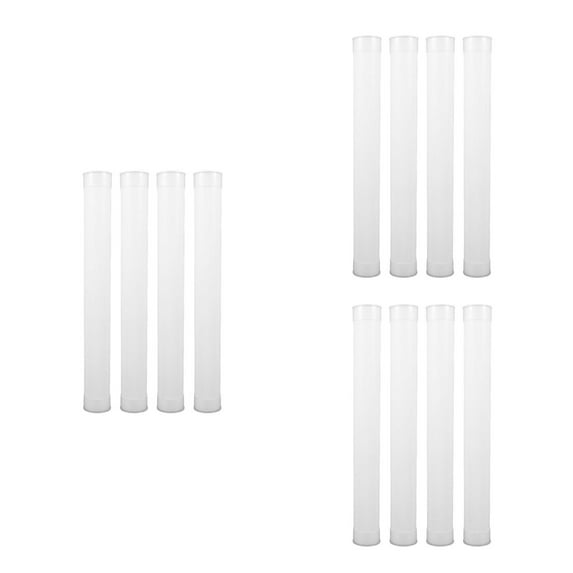 SWETRACE WORGEOUS 12 pcs Poster Tubes Mailing Shipping Heavy Duty Mailers Packing Round Plastic Tubes with Caps for Storage Transport