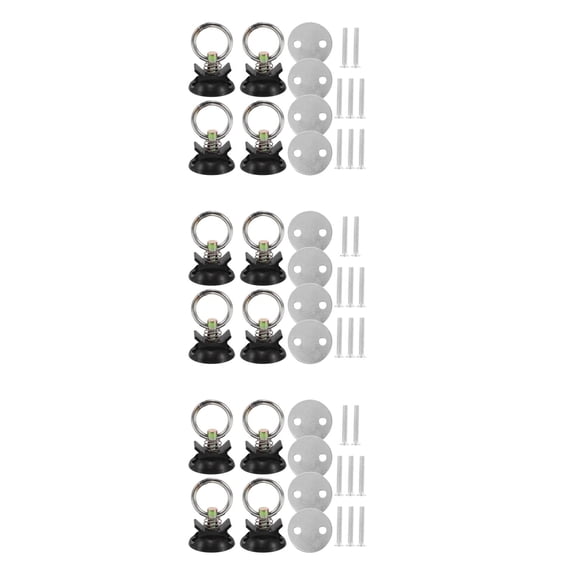 Masteelf 12 pcs Tie Down System Anchor Points For Truck Beds Trailers Motorcycle Lawnmower Luggage Rack