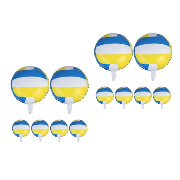 Masteelf 12-Pack Inflatable Volleyball Balloons 18 Inch Sports-Themed Party Decorations for Volleyball Birthday and Event Supplies