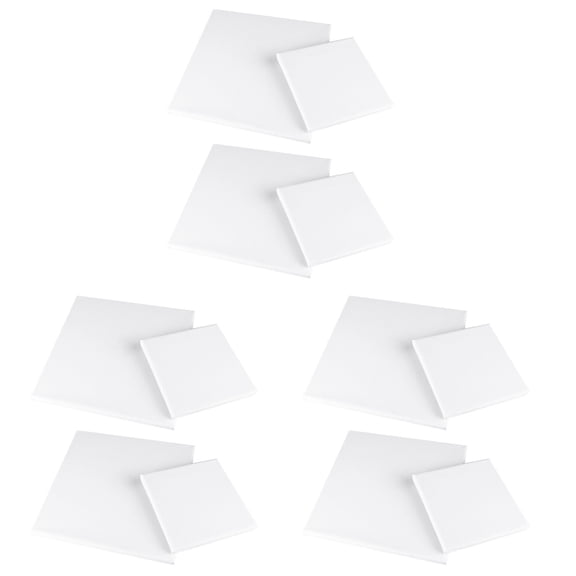 Masteelf 12 pcs  Wooden Painting Canvas Cotton Square Stretched Canvas Frame for Painting