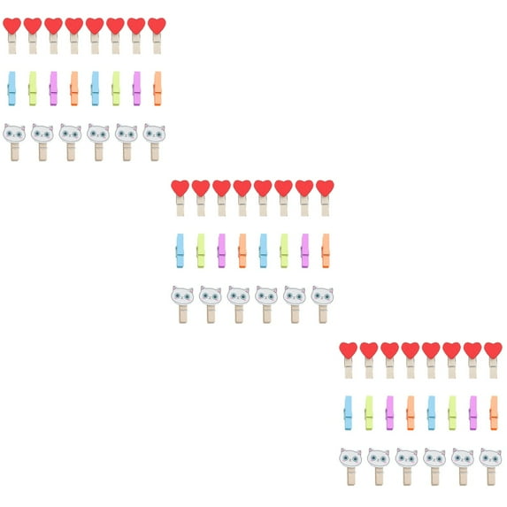 Masteelf 120 Pcs  Colorful Photo Sealing Clamps Home Heart Clips Photo Wall Decorations