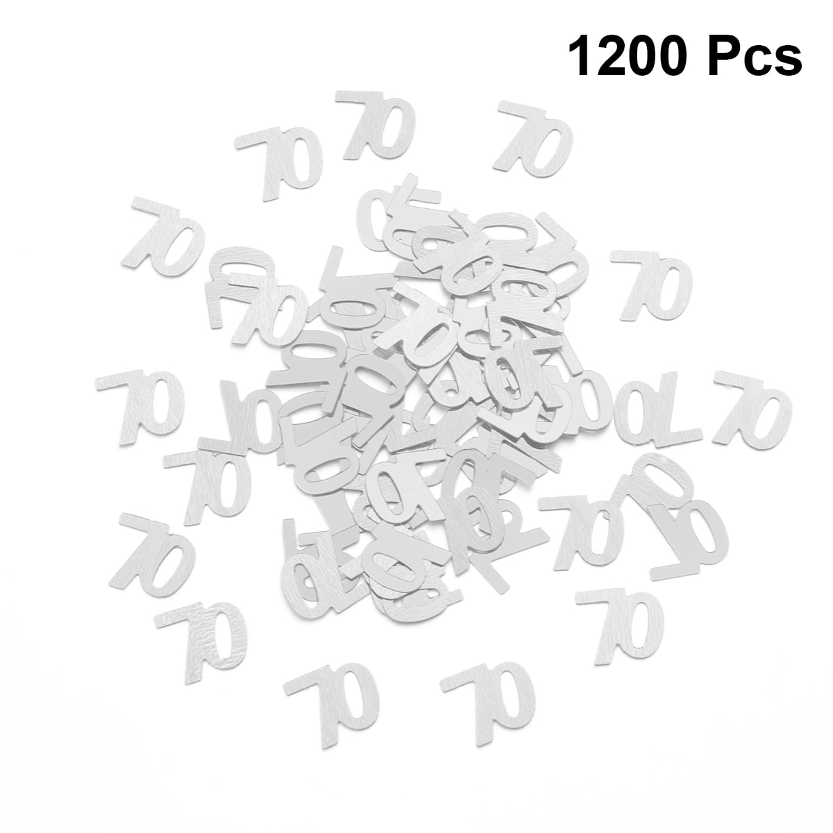 Masteelf 1200 Pcs 70th Birthday Confetti Silver Party Decorations Sequin