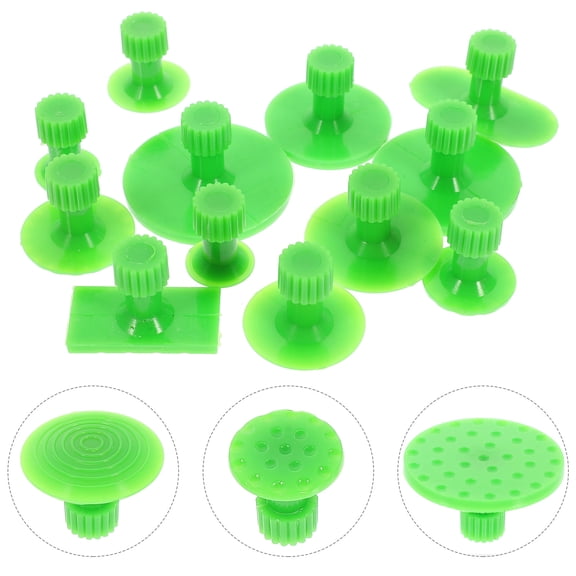 Masteelf 12Pcs Car Dent Puller Tabs for Bumper Repair Abs Green 4x1.6in