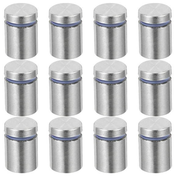 Masteelf 12Pcs Sign Standoff Screws Advertising Screws Stainless Steel Wall Standoff Mounts Glass Acrylic Nail for Glass Artwork and Sign Displays Silver 19X25mm