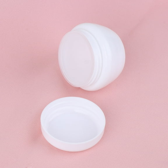Masteelf 12Pcs White Plastic Mushroom Shape Cream Jars SiftProof Travel Containers for Storage Use 30g