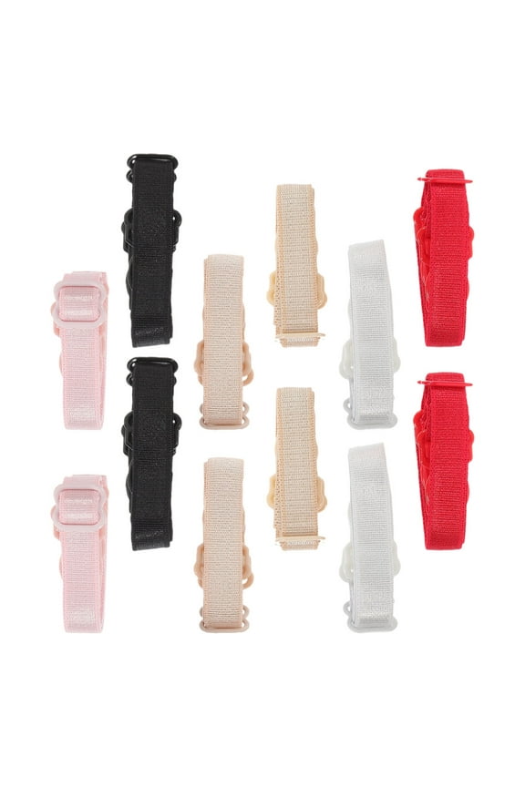 12pcs Adjustable Bra Shoulder Straps Replacement Non-Slip Elastic Lingerie Straps Comfortable Bra Accessories Women Fashionable Accessories