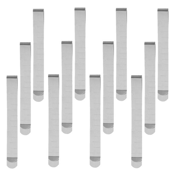 Masteelf 12pcs Hemming Clips Stainless Steel Fabric Clips Sewing Clips Stainless Steel Hemming Clips Sewing Measurement Ruler Metal Hem Sewing Tool
