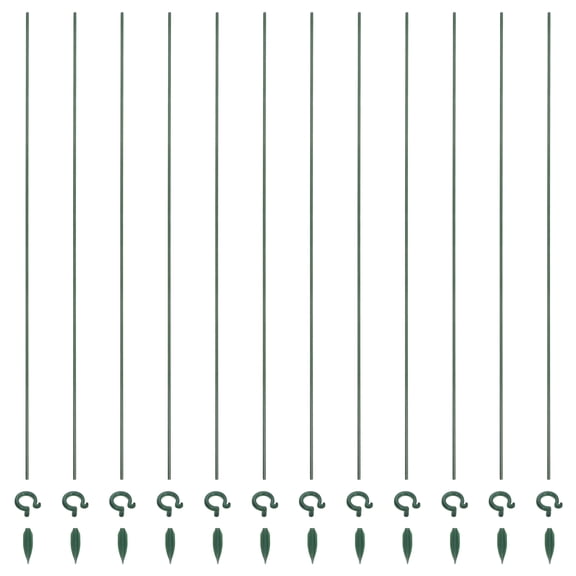 Masteelf 12pcs Peony Support Stakes Single Stem Plant Support Stakes Trellis Small Plant Stakes for Tomato Hydrangea Rose
