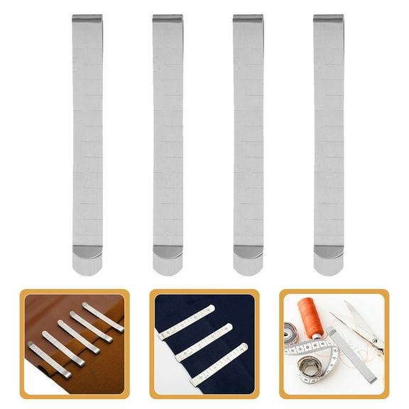 Masteelf 12pcs Sewing Positioning Clips Stainless Steel Hemming Clips Sewing Clips Hemming Clips Sewing Measurement Ruler Hem Sewing Tool Stainless Steel Hemming Clips