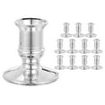thumbnail image 1 of Masteelf 12pcs Vintage Candlestick Tabletop Candle Stand Plastic Pillar Candle Stand Table Decor, 1 of 10