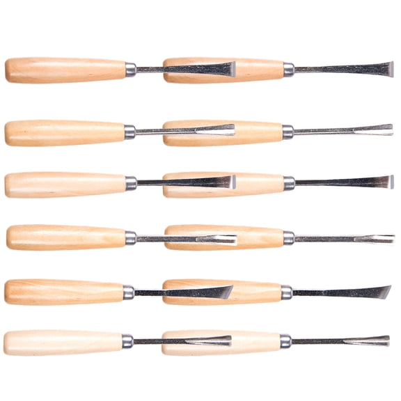 Masteelf 12pcs Woodworking Carving Chisel Professional Wood Craft Gouge Detail Chisel Sculpture Knives