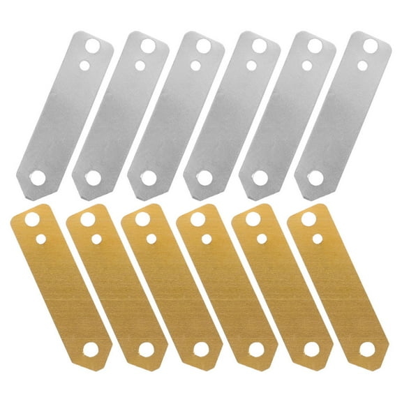 Masteelf 12pcs Zinc Copper Strips Set Copper Zinc Strips Anode Set Supplies for Fruit Power Scientific Experiments and Plating Applications