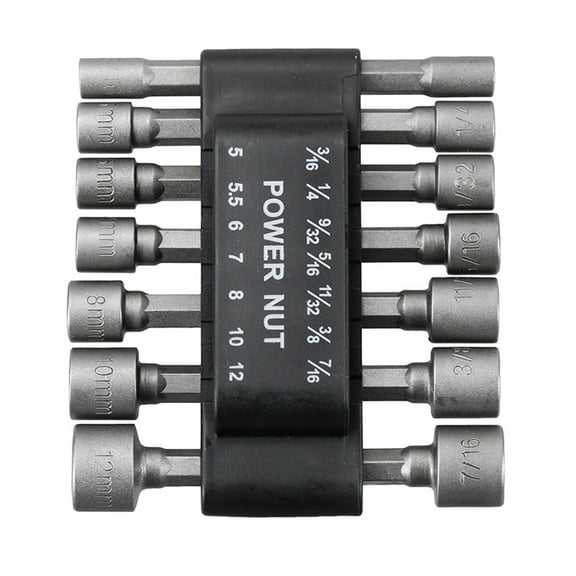 Masteelf 14 PCS Hexagonal Handle Screw Sleeve Metric Socket Set Socket Nut Set