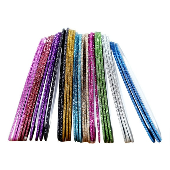 Masteelf  14 Pcs Nail Art Lines Striping Tape Sticker Glitter Stickers