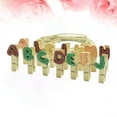 thumbnail image 1 of Masteelf 140PCS Assorted Color Cartoon Wooden Clothespins for Decor Photo Display Crafts, 1 of 8