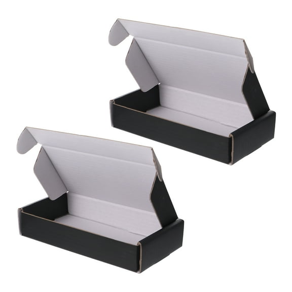 Masteelf 15-Piece Large Black Corrugated Cardboard Storage Boxes Set for Efficient Organizing and Collecting Items