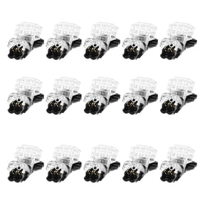 Masteelf 15 Pcs Plug Circle Mirror Two-wire Connector Low Voltage Connectors Pin