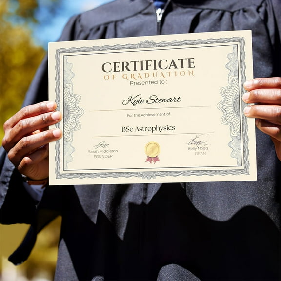 Masteelf 15 Sheets Printable Blank Certificate Paper A4 for Students Awards Diplomas Recognition Documents