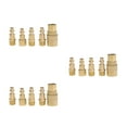 thumbnail image 1 of Masteelf 15 pcs Solid Brass Quick Coupler Set Air Hose Connector Fittings 1/4" NPT Plug Female Male Tools (Golden), 1 of 8