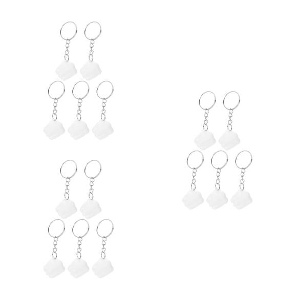 Masteelf 15 pcs Tooth Shaped Keychain Cute Tooth Holder Key Ring Tooth Storage Container Key Chain Kids Tooth Saver Backpack Accessory