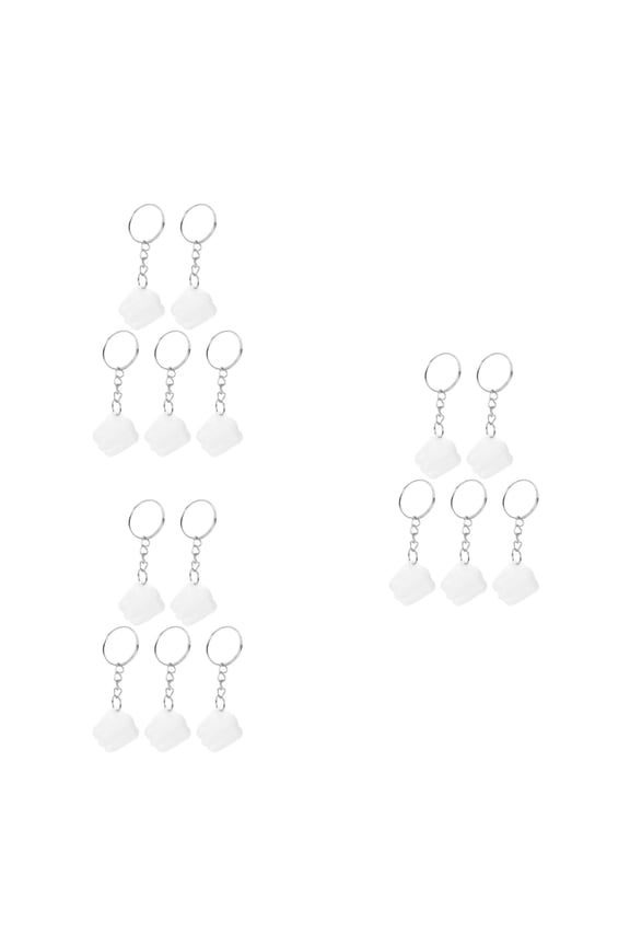 15 pcs  Tooth Shaped Keychain Cute Tooth Holder Key Ring Tooth Storage Container Key Chain Kids Tooth Saver Backpack Accessory