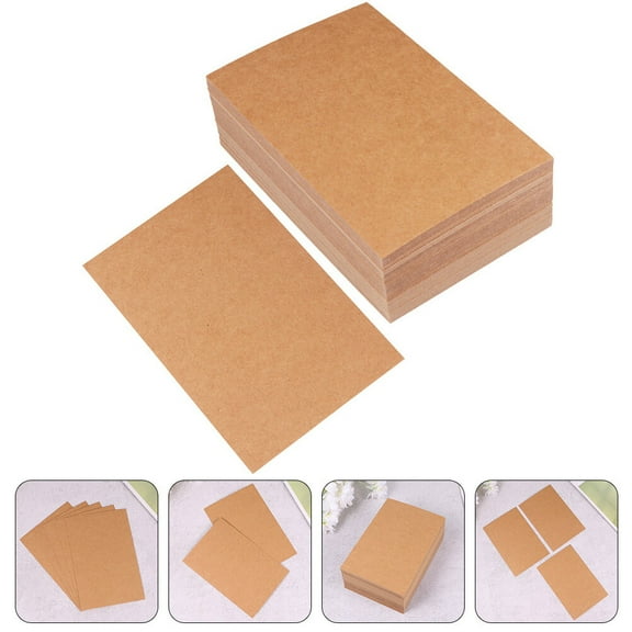 Masteelf 150 Pcs Blank DIY Greeting Card DIY Postcards Student 0.1X9.5X14.5CM Light Brown