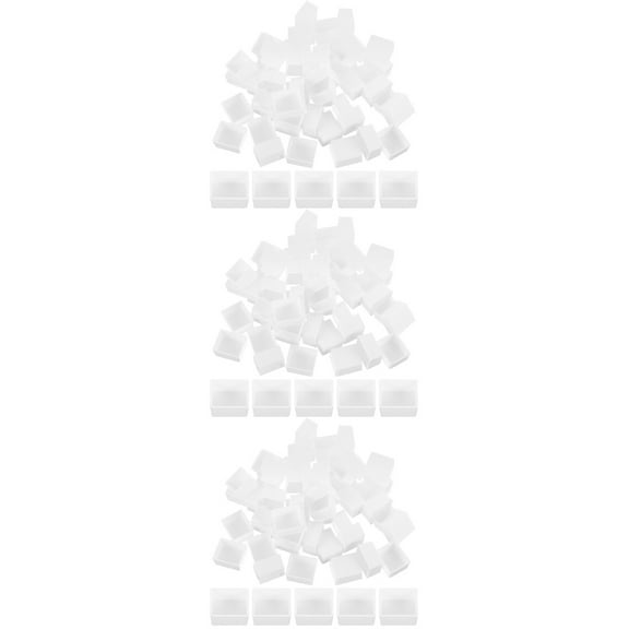 Masteelf 150 Pcs Empty Watercolor Pans Plastic Painting Half Pans Paint Palette for DIY Watercolor Oils