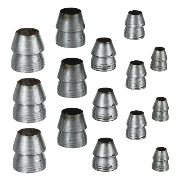 Masteelf 15pcs Axe Hand Metal Reinforced Round Handle Wedges For Carpentry Maintenance Chopping Hammer Replacement Iron Wedges For Hand Tools