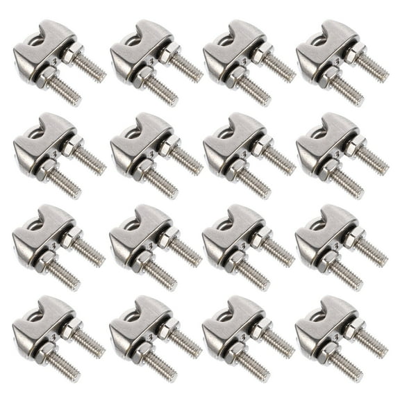 Masteelf 16 Pcs Clamps Gym Handles for Cables Wire Rope Chuck Fencing Gate Hardware