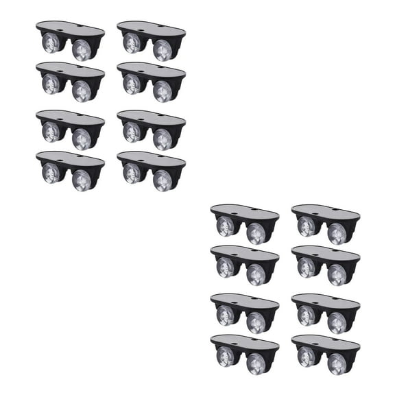 Masteelf 16 Pcs Storage Box Wheel Household Box Wheels -way Roller (Black)