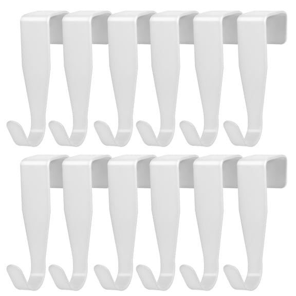 Masteelf 16 Pcs over The Door Wreath Hanger Duty Hooks Coat Hangers White