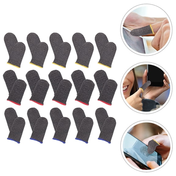 Masteelf  18 Pairs Finger Cots Sleeves for Competitive Gaming Phone Game Covers