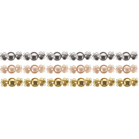 Masteelf 18 Pairs Hanfu Button Fasteners Retro Pattern Clothing Button Vintage Decorations