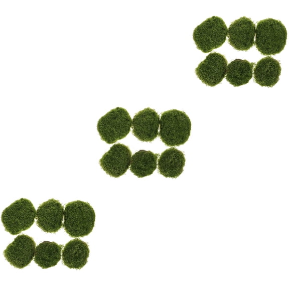 Masteelf 18 Pcs Fake Mossy Stone Models Garden Layout Moss Rocks Simulation Moss Rocks Garden Pave Decors