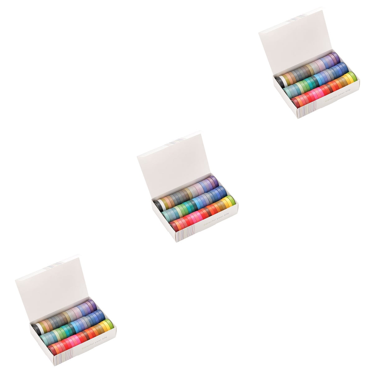 Masteelf Washi Tape Set 180 Rolls with 60 Vibrant Colors, Decorative Paper Tapes for Crafts, Scrapbooking, Journals, and DIY Projects