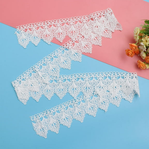 Masteelf 182 CM Milk Silk Lace White Ribbon Trim for Sewing Wedding Decor Bride