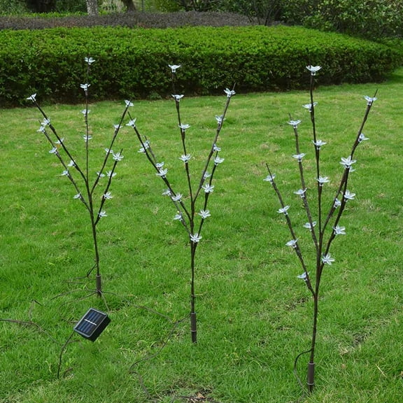 KALLORY Outdoor Garden Lights Solar Powered Plastic 1 Set 32x9x2in For Park Courtyard Yard