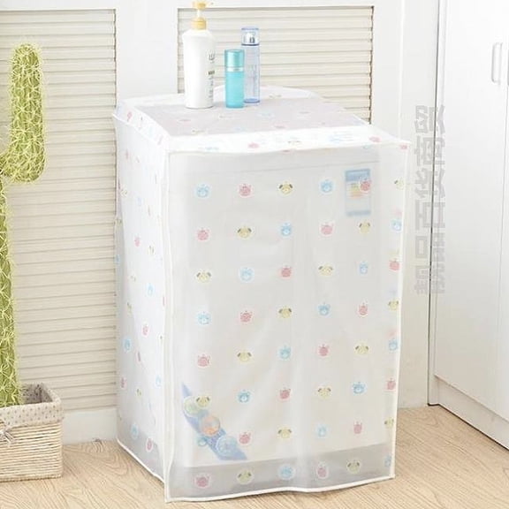 Masteelf 1PC Dryer Cover Waterproof Anti-splash and Anti Sunlight Irradiation Sunscreen Transparent Printing Cover for Automatic Washer (Random Pattern)