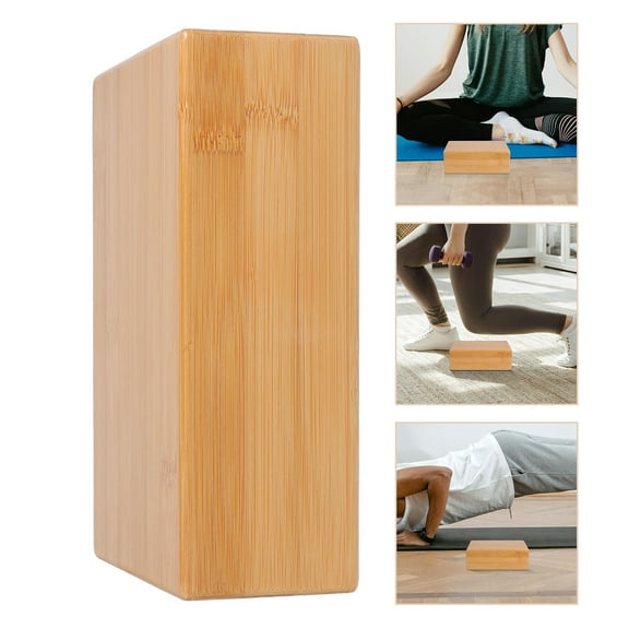 Masteelf 1PC Natural Brick Yoga Practice Auxiliary Tool Wooden Brick for Home Fitness