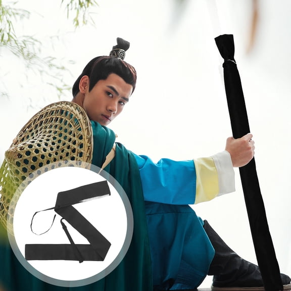 SWETRACE Sword Pouch Black Rectangular Shape For Sword Enthusiasts 1Pack 65.0*5.1*0.4In