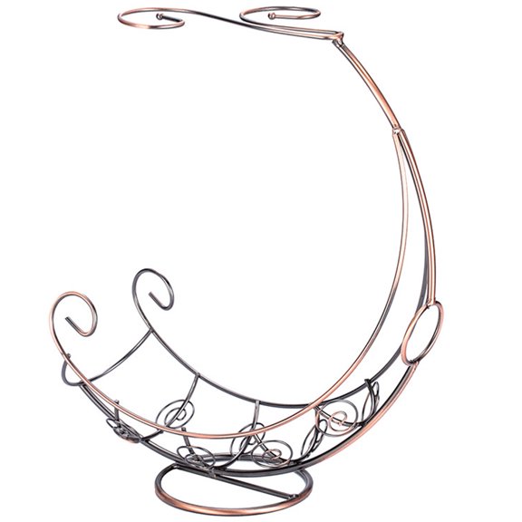 IDEANATEGRATE Pirate Ship Style Wine Storage Rack with Bottle and Cup Holders for Tabletop