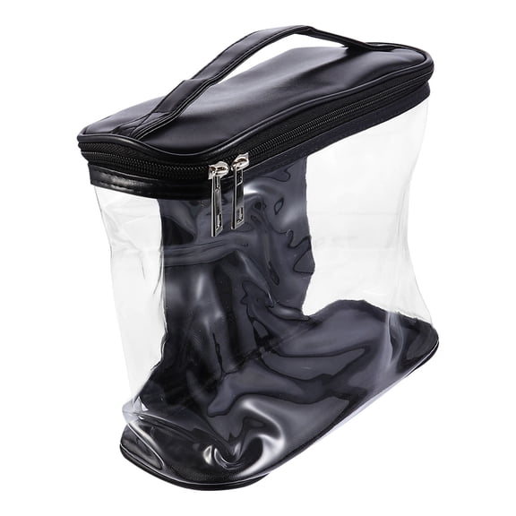 SWETRACE Clear Pouches With Zipper Splash Proof Cosmetic Bag PVC 1Pcs 9.4x3.5x8.3in