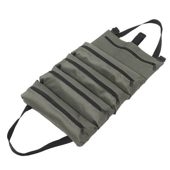 Masteelf 1Pack Green Tool Roll for Multi Functional Storage and Portable Use by Mechanics and Car Owners 11 8x11 2x1 2in