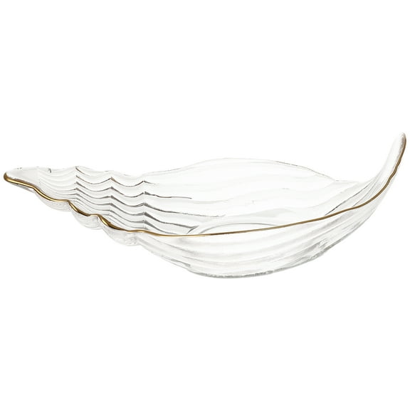 Masteelf 1Pc Glass Fruit Plate Display Ring Dish Glass Dinner Plate Glass Dinnerware