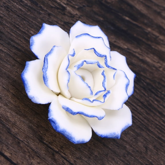Masteelf 1Pc Home Decor Ceramic Flower Photo Props Decorative Flower Ceramic Peony Artificial Lifelike DIY for Home Office(Pattern 1)