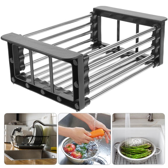 LOLIPPYY 1Pc Multi-Functional Silicone Kitchen Sink Rack with Drain Holder for Household Kitchen Organization