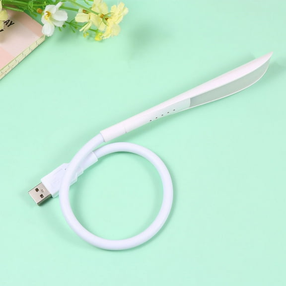 Masteelf 1Pc Mini Night Light Book Light Portable USB Flexible Stick Dimmable Touch LED Light Lamp for Laptop Computer PC Power Bank (White)