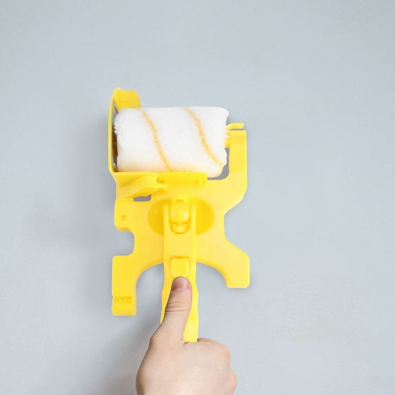 Masteelf 1Pc Practical Clean-Cut Paint Edger Detachable Paint Roller Brush Yellow